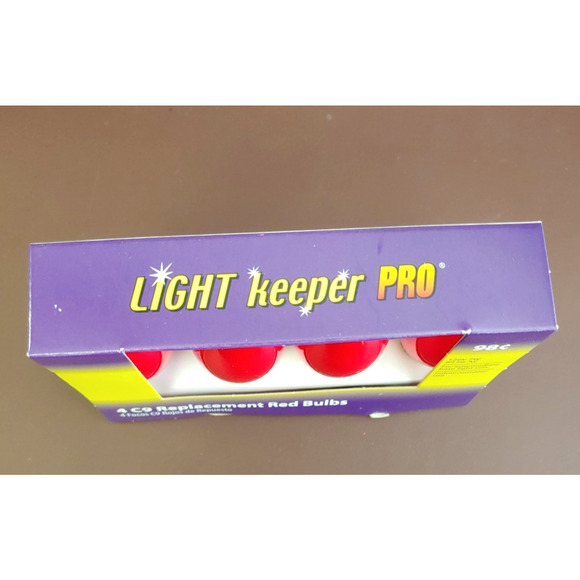 Red C9 Light Bulb Ceramic-Count 4 Lightkeeper Pro Christmas Decor Replacements - Picture 2 of 8
